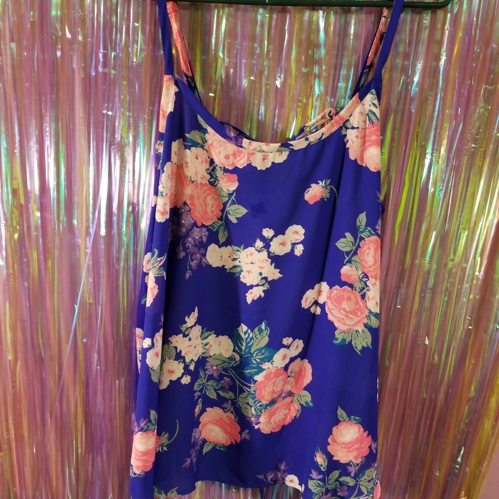 Torrid 2 neon blue and pink tank